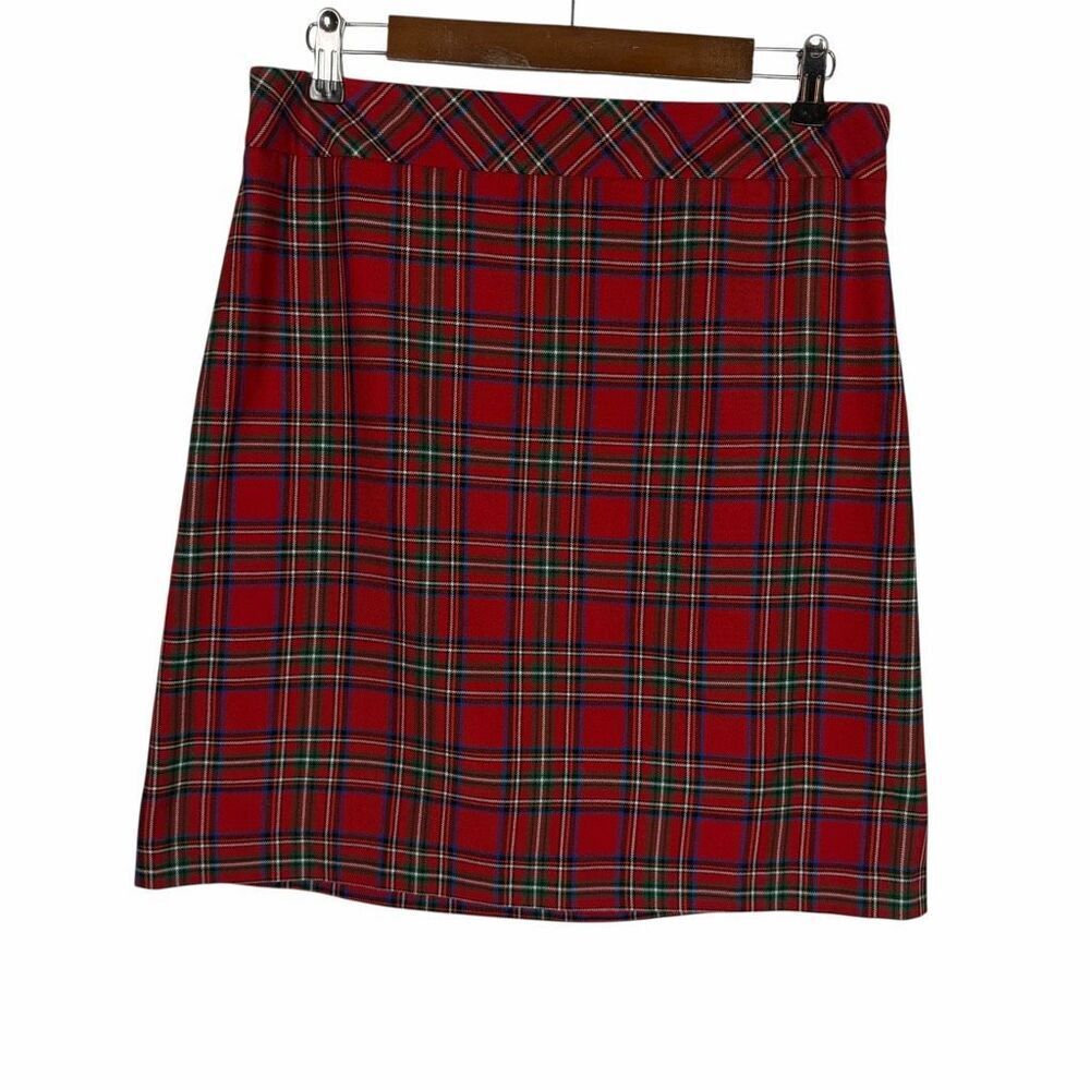 Talbots Women’s Red Plaid Size 10 Skirt Holiday - Picture 2 of 5